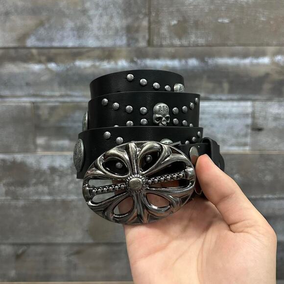 Vintage black western biker studded MENS - Picture 1 of 5